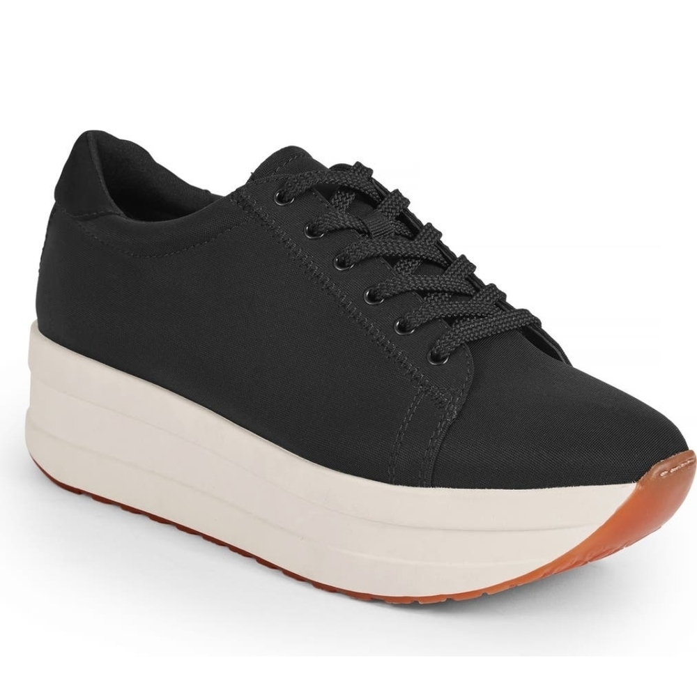 Vagabond Black and White Platform Sneakers